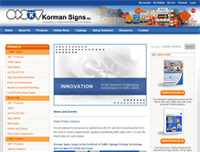 Tablet Screenshot of kormansigns.com